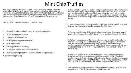 Mint Chips Truffles