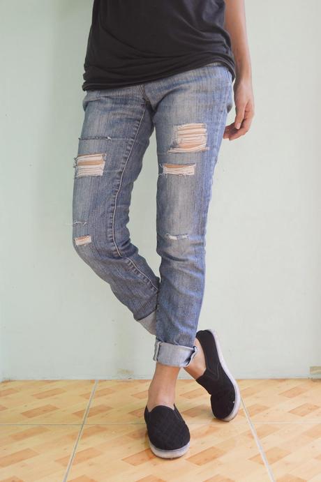 DIY Tattered Jeans