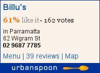 Billu's on Urbanspoon