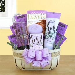 Fields of Lavender Spa Gift Basket for Women