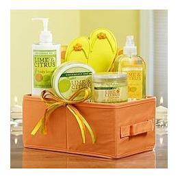 1-800-Baskets.com - Lime & Citrus Spa Relaxation Gift Basket