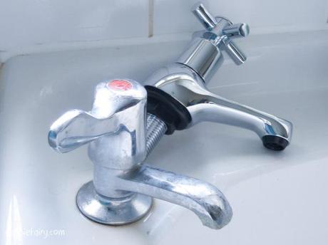 DIY fitting new taps to makeover a bathroom sink-2