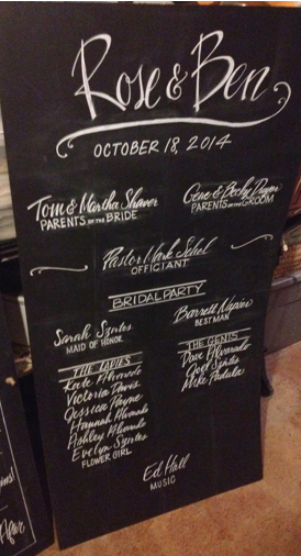 More Wedding Chalkboards