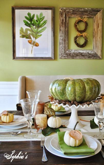 Thanksgiving Table Scapes! White Pumpkin Style