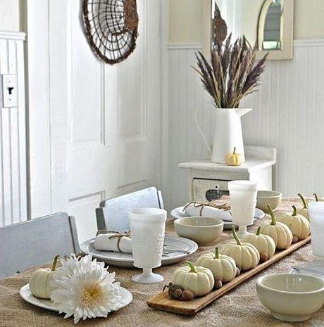 Thanksgiving Table Scapes! White Pumpkin Style