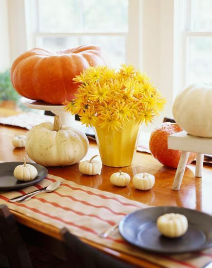 Thanksgiving Table Scapes! White Pumpkin Style