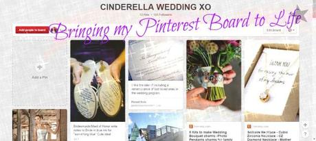 CINDERELLA WEDDING BOARD graphic