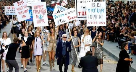 Chanel fashion show protest