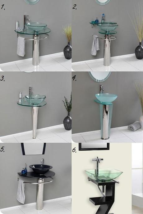Glass Pedestal Sinks