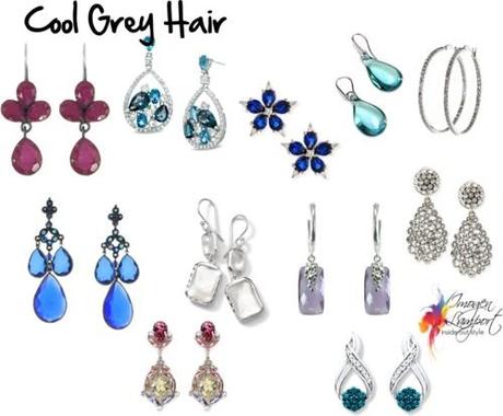 earrings for cool gray hair