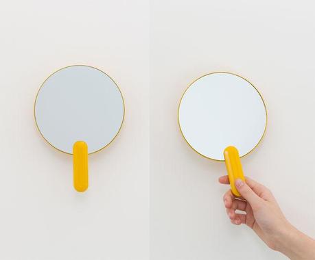 Sabi Space hand mirror, a universal design accessory for the bathroom by MAP Barber Osgerby