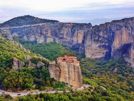 Meteora, Greece, home to adventure-seeking monks who had to rock climb their way up.