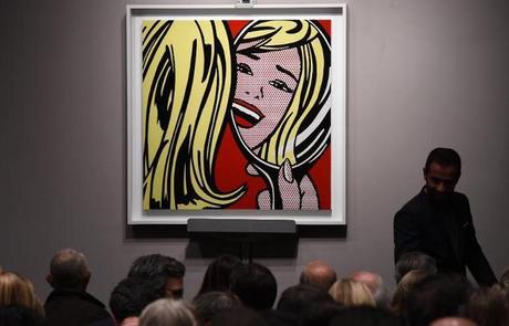 Reflection: Pop artists Roy Lichtenstein's 'Girl in Mirror' also appeared at the auction