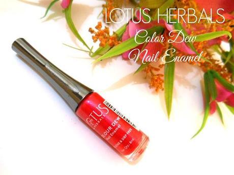 Lotus Herbals Color Dew nail Enamel (954) Pink Lustre : Review, NOTD
