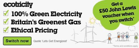 Get a £50 John Lewis voucher when you switch to 100% green electricity with Ecotricity