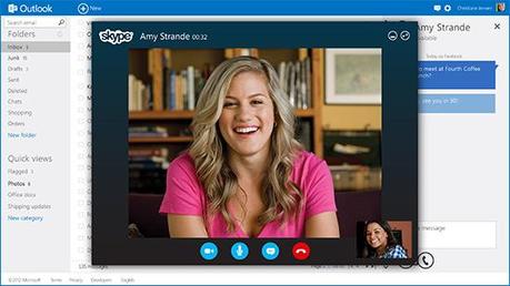 Outlook Inbox and Skype