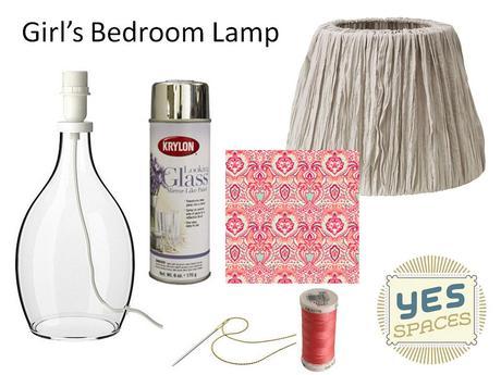 DIY a Mercury Glass Lamp with a Custom Fabric Shade for Less than $52