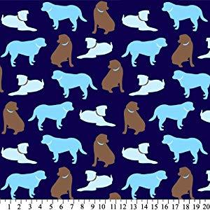 Solid Dogs Anti-pill Fleece (Blue) Perfect for making no-sew blankets!