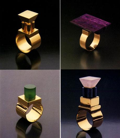 Barbara Radice Jewelry by Architects, Rizzoli, 1988, featuring rings by Hans Hollein for Cleto Munari