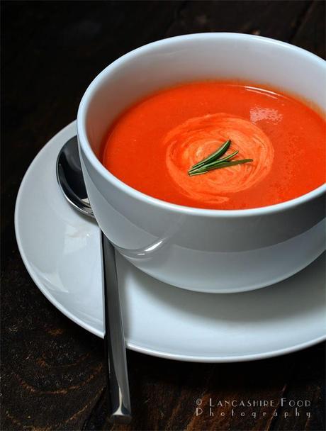 Roasted red pepper and garlic soup