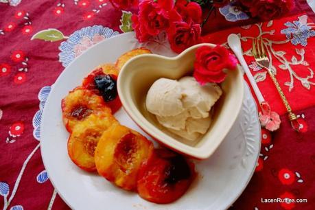 Healthy Breakfast: Grilled Fruit With Raw Vegan Banana Ice Cream