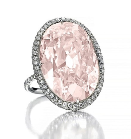 21.30-carat fancy light pink Golconda diamond • Image: Christie's