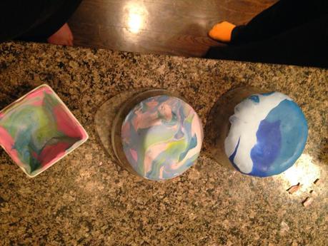 LOOK WHAT I MADE!!! DIY Marbleized Clay Ring Dishes