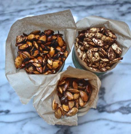 Roasted Squash Seeds: Spiced 3 Ways