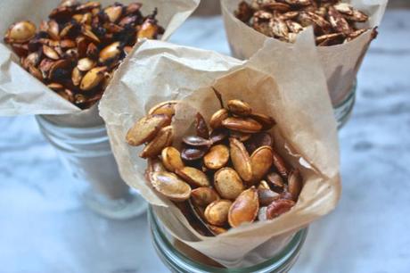 Roasted Squash Seeds: Spiced 3 Ways