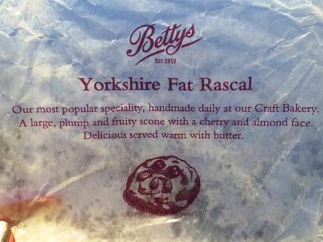 bettys fat rascal scone packaging review takeaway cake