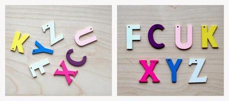 FCUK Wooden Letters Necklace