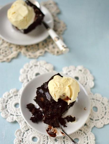 Brownie with Ice Cream (Eggless recipe)