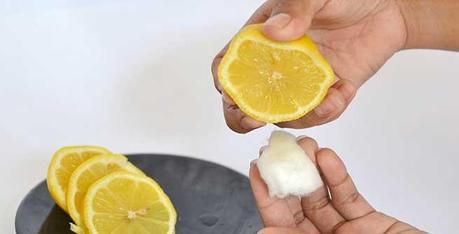 Direct application of lemon juice with help of cotton ball