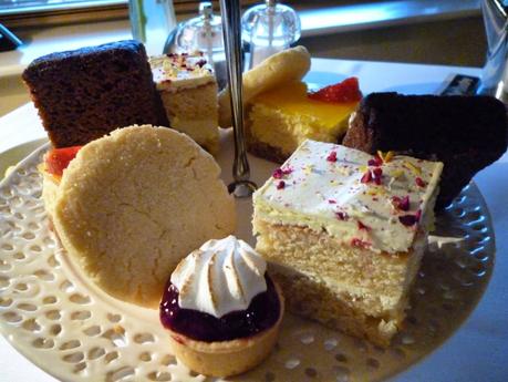 Afternoon Tea cakes at Ox Pasture Hall Hotel