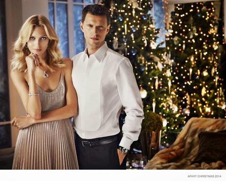 ANJA RUBIK AND SASHA KNEZEVIC IN APART CHRISTMAS 2014 ADS