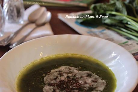 Daal Palak Ka Shorba /Spinach and Lentil Soup