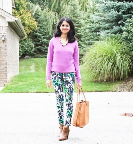What I Wore: Radiant Orchid & Floral Print