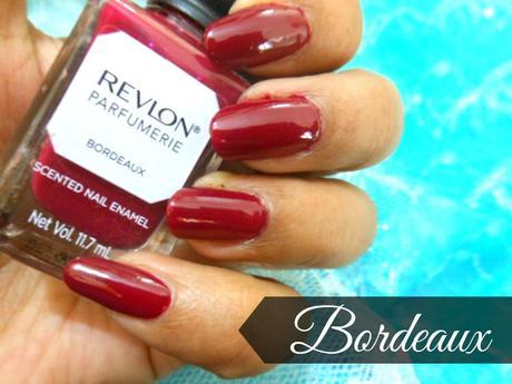 Burgundy Nails with Revlon Parfumerie Scented Nail Color Bordeaux