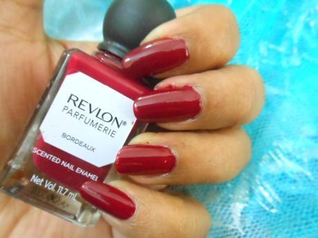 Burgundy Nails with Revlon Parfumerie Scented Nail Color Bordeaux