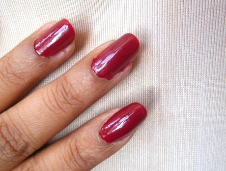 Burgundy Nails with Revlon Parfumerie Scented Nail Color Bordeaux