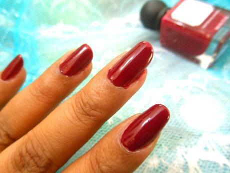 Burgundy Nails with Revlon Parfumerie Scented Nail Color Bordeaux