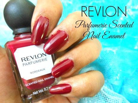 Burgundy Nails with Revlon Parfumerie Scented Nail Color Bordeaux