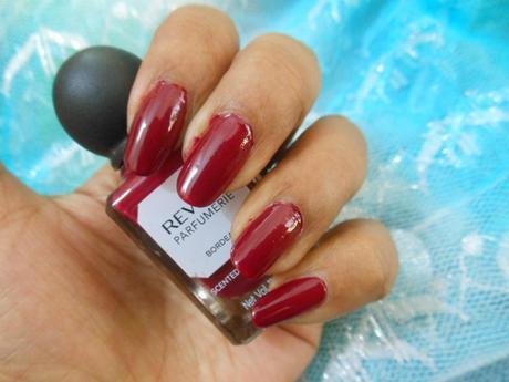 Burgundy Nails with Revlon Parfumerie Scented Nail Color Bordeaux