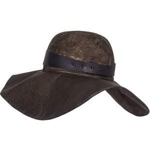 ISABEL BENENATO Floppy Coated Bronze Leather floppy hat