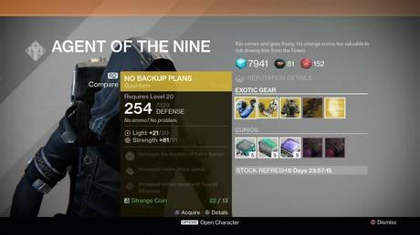 Xur location and inventory for November 21, 22