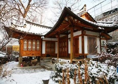 Hanok Houses from Bukchon Hanok Village in Seoul, Korea