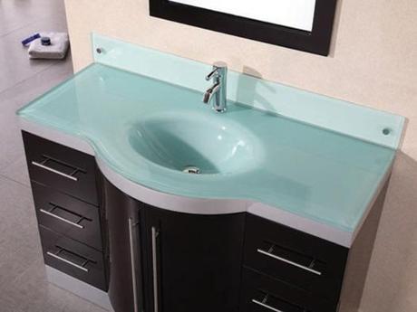 Integrated Glass Bathroom Countertop