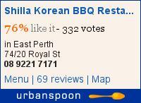 Shilla Korean BBQ Restaurant on Urbanspoon