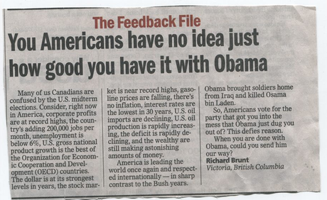 A Canadian View Of Our President