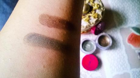 Orifame The One Colour Impact Cream Eye Shadows in Olive Green & Golden Brown Review